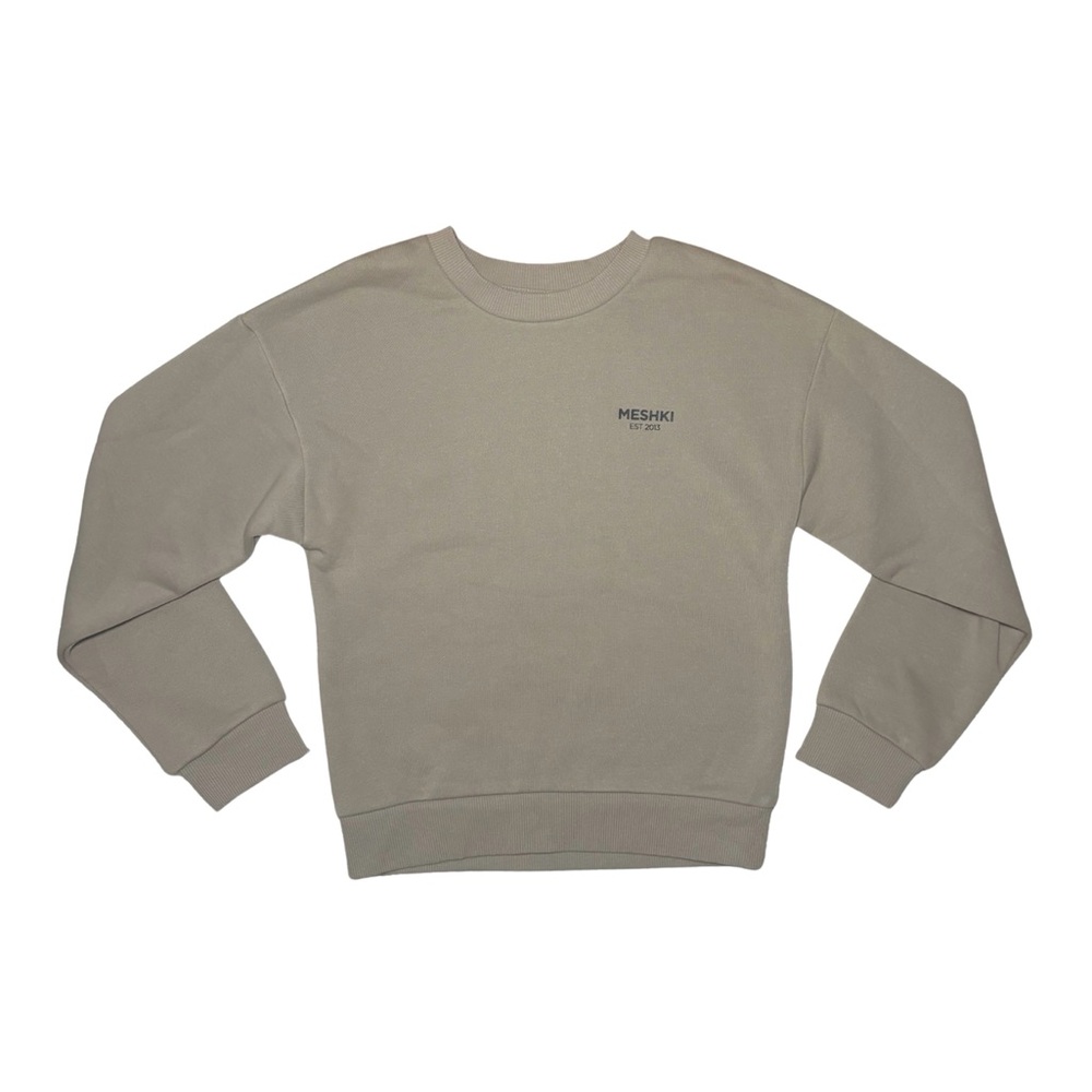 Meshki Kids Beige Crewneck Sweater